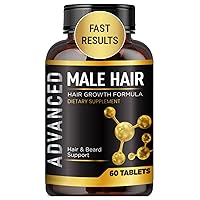 Hair Growth Vitamins For Men-Anti Hair Loss Support Vitamins Pills & Dht Blocker For Men.Regrow Hair & Beard Growth Supplement For Thicker Fuller & Stronger Hair. Support Thinning Hair With Biotin.