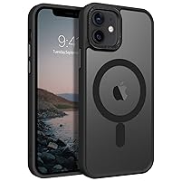 BENTOBEN for Magnetic iPhone 12 Mini Case, Phone Case iPhone 12 Mini [Compatible with Magsafe] Slim Fit Matte Design Shockproof Bumper Protective Drop Protection Girl Women Boy Men 12Mini Cover, Black