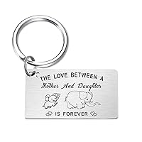 Mothers Day Mom Gifts from Daughter - Mom Engraved Mother's Day Keychain - Mother's Day Birthday Christmas Keepsake