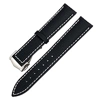 19/20mm Nylon Leather Canvas Watchband 21/22mm Fit for Omega AT150 Seamaster Planet Ocean Watch Nylon Strap