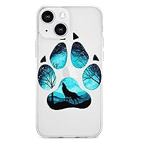 Paw Galaxy Night Wolf Printed Case for iPhone 13/13Pro/13Pro Max/13 Mini Custom Cover Cute
