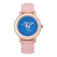 Time to Be Unicorn Casual Watches for Women Classic Leather Strap Quartz Wrist Watch Ladies Gift