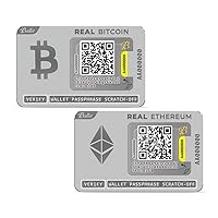 Ballet Real Bitcoin BTC and Ethereum ETH - The Easiest Crypto Cold Storage Card - Cryptocurrency Hardware Wallet with Secure Multicurrency and NFT Support, (Set of 2)