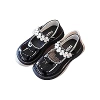 Kids Princess Shoes Baby Party Solid Color Dress Shoes Children First Walking Toddle Shoes Girls Rhinestone Marry Jane Shoes