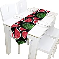 Double-Sided Watermelon Table Runner 13 x 70 Inches Long,Table Cloth Runner for Wedding Party Holiday Kitchen Dining Home Everyday Decor