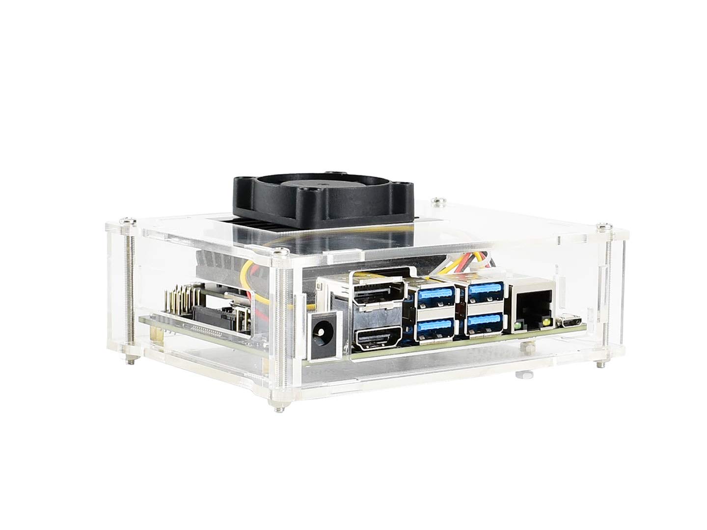 Waveshare Acrylic Case (Type A) and Dedicated Cooling Fan for The Jetson Nano Developer Kit