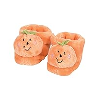 Enesco Izzy and Oliver New Baby Pumpkin Character Super Soft Booties, 0-12 Infant