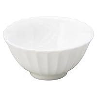 Koyo Pottery 56100023 Medium Bowl, White, 4.1 inches (10.5 cm), Bowl, Hazy Pattern
