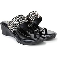 Womens Rayna Slip On Open Toe Wedge Sandal For Casual & All Wear
