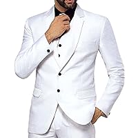 Mens White 5 Pc Tuxedo Suit Classic Two Button TX1038