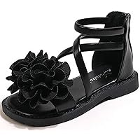 Toddler Little Girl's Princess Summer Flowers Sandals Back Zipper Roma Shoes