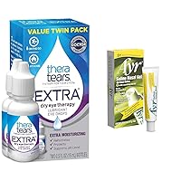 Extra Dry Eye Drops for Dry Eyes, 0.5 fl oz Bottle, 2 Count and Ayr Saline Nasal Gel, 0.5 Ounce Tube for Dry Nasal Passages