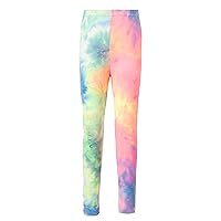 Kids Girl Colorful Tie Dye Printed Stretchy Yogas Pants Slim Fit Athletic Leggings Dance Sports Gym Casualwear