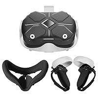 Light Grey VR Cover Halo Controller Protector Set for Oculus Quest 2 