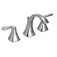 Moen Voss Chrome Two-Handle 8 in. Widespread Bathroom Faucet Trim Kit, Valve Required, T6905, 0.5