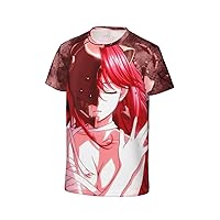 Anime Elfen Lied T Shirt Man's Casual Tee Summer Round Neckline Short Sleeve Tops