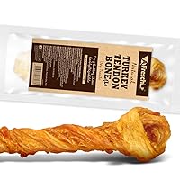 Afreschi Turkey Tendon for Dogs, Dog Treats for Signature Series, All Natural Human Grade Puppy Chew, Ingredient Sourced from USA, Hypoallergenic, Rawhide Alternative, 1 Unit/Pack Bone (Large)