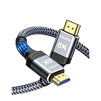 Highwings 8K@60 HDMI Fiber Optic Cable 2.1 150FT Long, Unidirectional Ultra 48Gbps High Speed Slim Flexible HDMI Braided Cord 4K@120Hz Dynamic HDR/HDCP 2.2 /3D Compatible for Monitor PS5 Roku