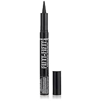 Palladio Fifty-Fifty Eye Liquid Liner, Dual Ended, Professional Eye Styling, Ultra-Soft Kajal crayon and Super Precise Fiber Tip Liner, Smoky and Defined Looks, Smudge Proof, Quick Drying, Black Cat