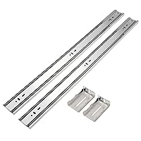 Gobrico 2 Pair Pack 22 Inch Full Extension Soft/Self Close Ball Bearing Rear/Side Mount Drawer Slides with Brackets,77LB Capacity Heavy Duty