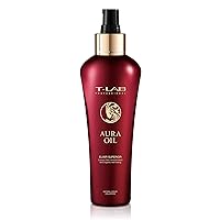 T-LAB PROFESSIONAL Aura Oil Elixir Superior for Silky and Manageable Hair, Incredibly Soft and Shiny, Deep Nourishment of Dry Hair, 5.07 Fl Oz