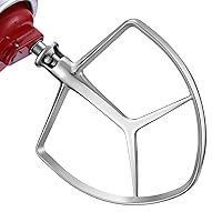 Gdrtwwh Stainless Steel Flat Beater Attachment for KitchenAid 7 Quart Bowl Lift Stand Mixer,Replacement Parts Bread Hook, Dishwasher Safe(Replace KA7QCFB)