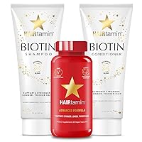 Gorgeous Growth Trio - HAIRtamin Vegan Hair Vitamins | Shampoo and Conditioner Set