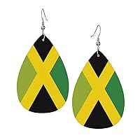 London Uk Flag Faux Leather Earrings For Women Girls Lightweight Teardrop Dangle Earrings Gift