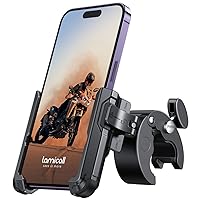 Lamicall Motorcycle Phone Mount Holder - [Camera Friendly] [1s Lock] 2023 Bike Phone Holder Handlebar Clamp, Bicycle Scooter Phone Clip, for iPhone 15 Pro Max, 14 13 Mini, 2.4~3.54