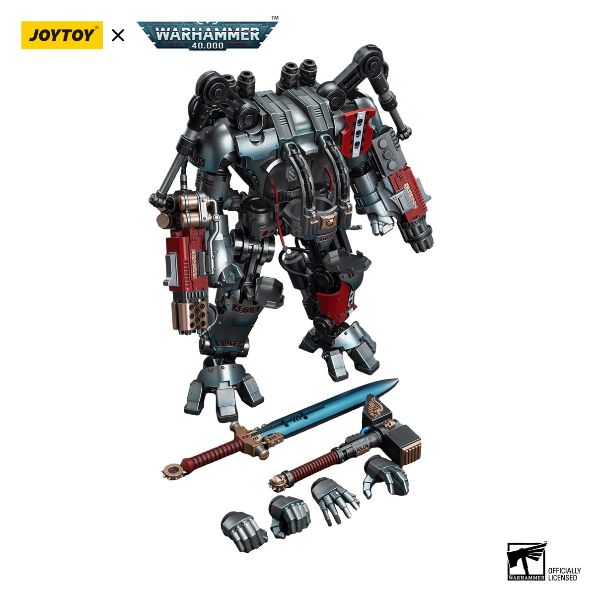 Warhammer 40K: Grey Knights Nemesis Dreadknight with Terminator Coddon Vibova 1:18 Scale Action Figure