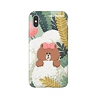 LINE Friends KCL-DCH001 iPhone Xs/X Case, Theme, Chocolate iPhone Cover, 5.8 Inch