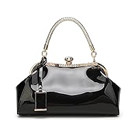 LEAFICS Women's Handbag PU Patent Leather Evening Handbag