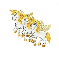 Homeford Glittered Unicorn EVA Foam Cut Outs, 5-Inch, 10-Count (Gold)