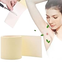 Sweat Pads, 19.7ft Long Disposable Clear Underarm Sweat Pads, Double-Sided Adhesive Safe Underarm Pads, Cuttable Elastic Armpit Pads for Men Women