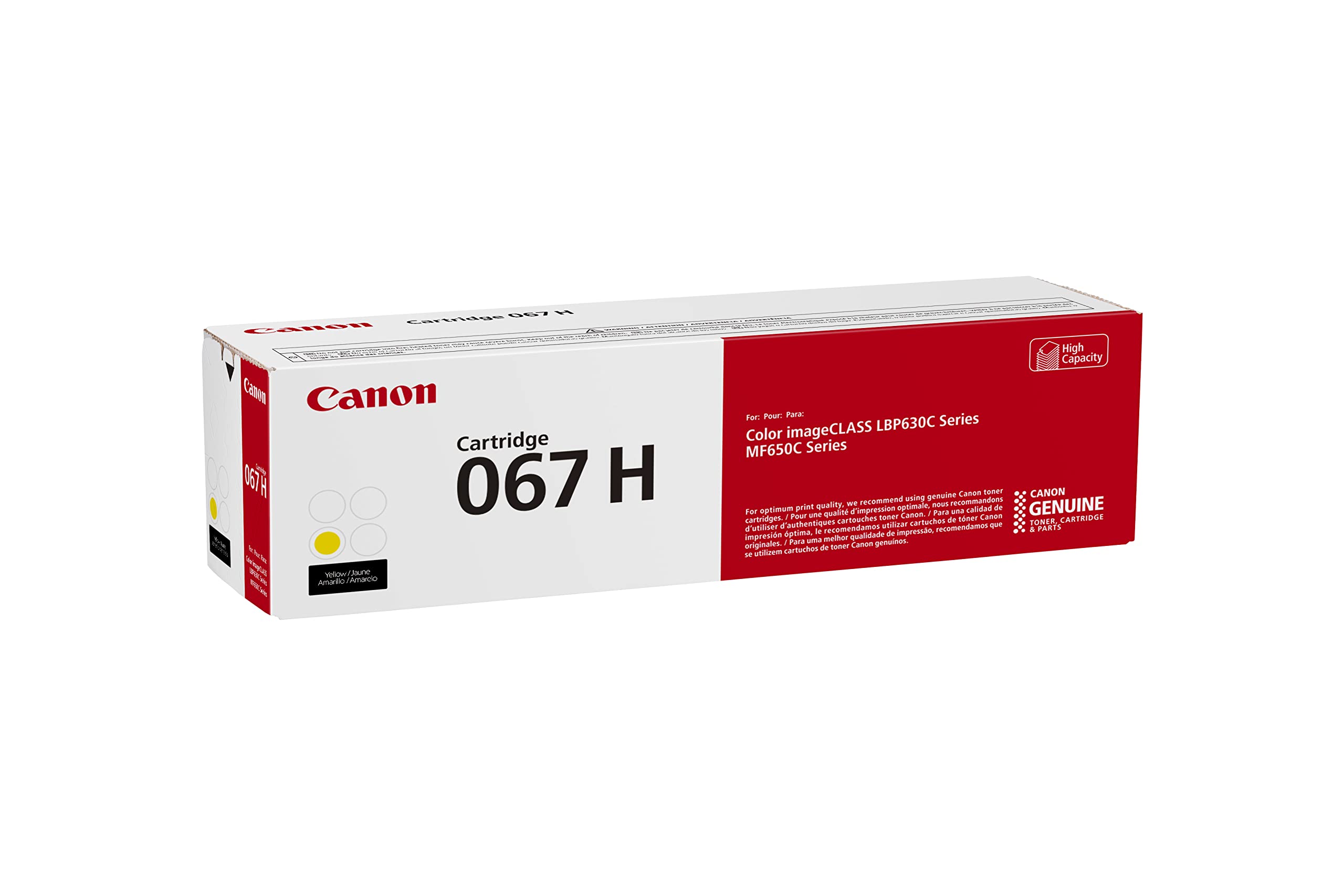 Canon 067 Yellow Toner Cartridge, High Capacity, Compatible to MF656Cdw, MF654Cdw, MF653Cdw, LBP633 Cdw and LBP632Cdw Printers