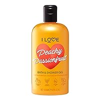 Peachy Passionfruit Bath and Shower Cream - Hydrating Body Wash and Bubble Bath - With Natural Fruit Extracts and Provitamin B5-16.9 oz