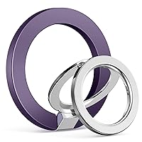 GVIEWIN Bundle - Compatible with Samsung Galaxy S24 Ultra Case Marble (Quartz Vein) + Magnetic Phone Ring Holder (Purple)