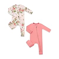 HAPIU Unisex Rayon Made from Bamboo Baby Rompers with Cuffs, 2 Way Zipper YKK, Footless Pajamas Jumpsuit