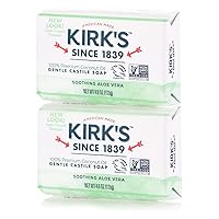 Kirk's Original Coco Castile Bar Soap Soothing Aloe Vera 4 Ounces (2 Pack)