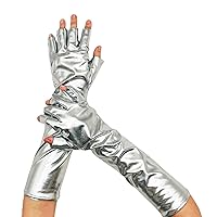 Metallic Gloves Nightclub Gloves Cosplay Half Finger Metallic Gloves Party Accessory