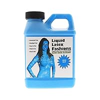 Liquid Latex Fashions- Ammonia Free Natural Face paint for Kids and Adults, Ideal for Artwork, Party, School Plays, Cosplays and Concerts, Neon Blue- 8 oz