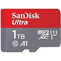 SanDisk 1TB Ultra microSDXC UHS-I Memory Card with Adapter - 120MB/s, C10, U1, Full HD, A1, Micro SD Card - SDSQUA4-1T00-GN6MA