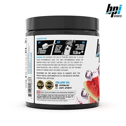BPI Sports Best BCAA - BCAA Powder Post Workout Sports Drink with Branched Chain Amino Acids for Hydration & Recovery, for Men & Women - Watermelon Ice - 30 Servings