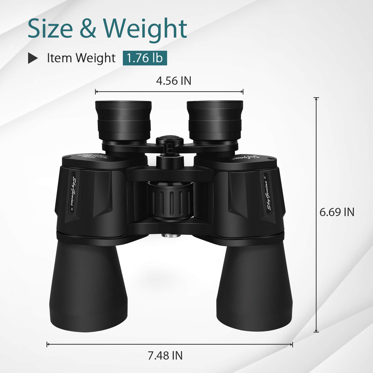 SkyGenius 10 x 50 Binoculars for Adults Powerful Full-Size, Clear Durable Binoculars for Bird Watching Sightseeing Wildlife Watching Traveling Stargazing with Low Light Night Vision