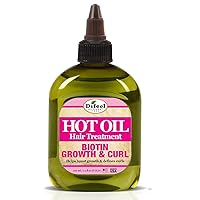 Difeel Biotin Growth & Curl Hot Oil Treatment 7.1 oz. - Hot Oil Treatment for Curly Hair
