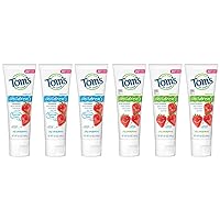 Tom's of Maine Fluoride-Free Children's Toothpaste, Kids Toothpaste with Tom's of Maine Anticavity Fluoride Children's Toothpaste, Kids Toothpaste, Natural Toothpaste, Silly