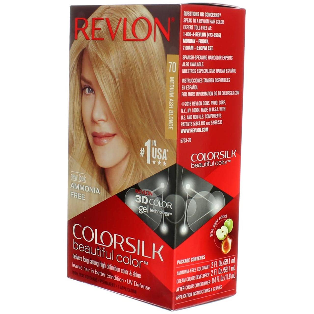 Mua Revlon ColorSilk Hair Color 70 Medium Ash Blonde 1 Each ( Pack of 4)  trên Amazon Mỹ chính hãng 2023 | Fado