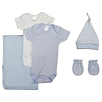 Papa's and Mama's choice Boys 5 Pc Layette Baby Clothes Set