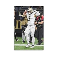 JJoias Sports Star Taysom Hill Poster Canvas Wall Art Decorative Bedroom Modern Home Print Picture Artworkss 12x18inch(30x45cm)