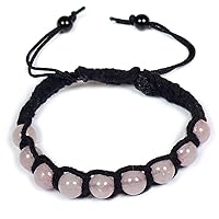 Rose Quartz Thread Bracelet Reiki Bracelet Prosperity Crystal Bracelets for Healing Thread Bracelets for Men & Women